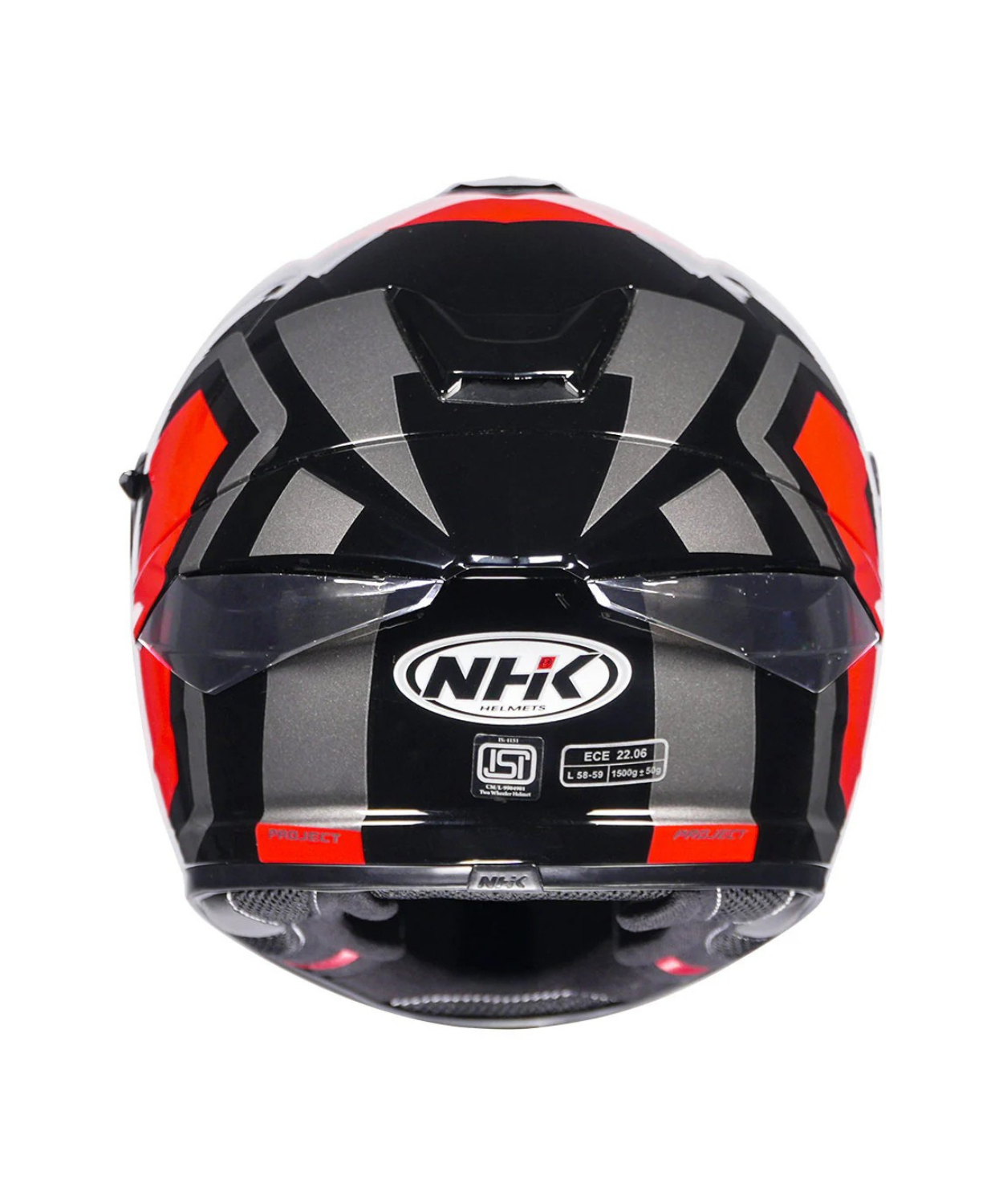NHK K5R Shield Helmet - Gloss Black Red