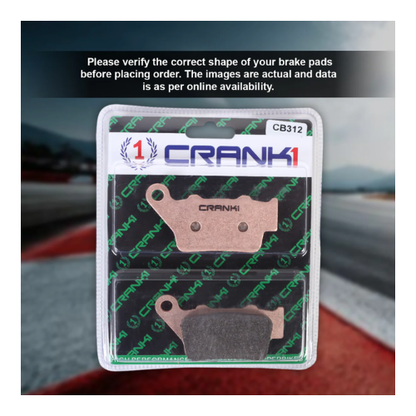Crank1 Fully Sintered H2 Series Brake Pads for BMW G 310 GS (2017-2020)