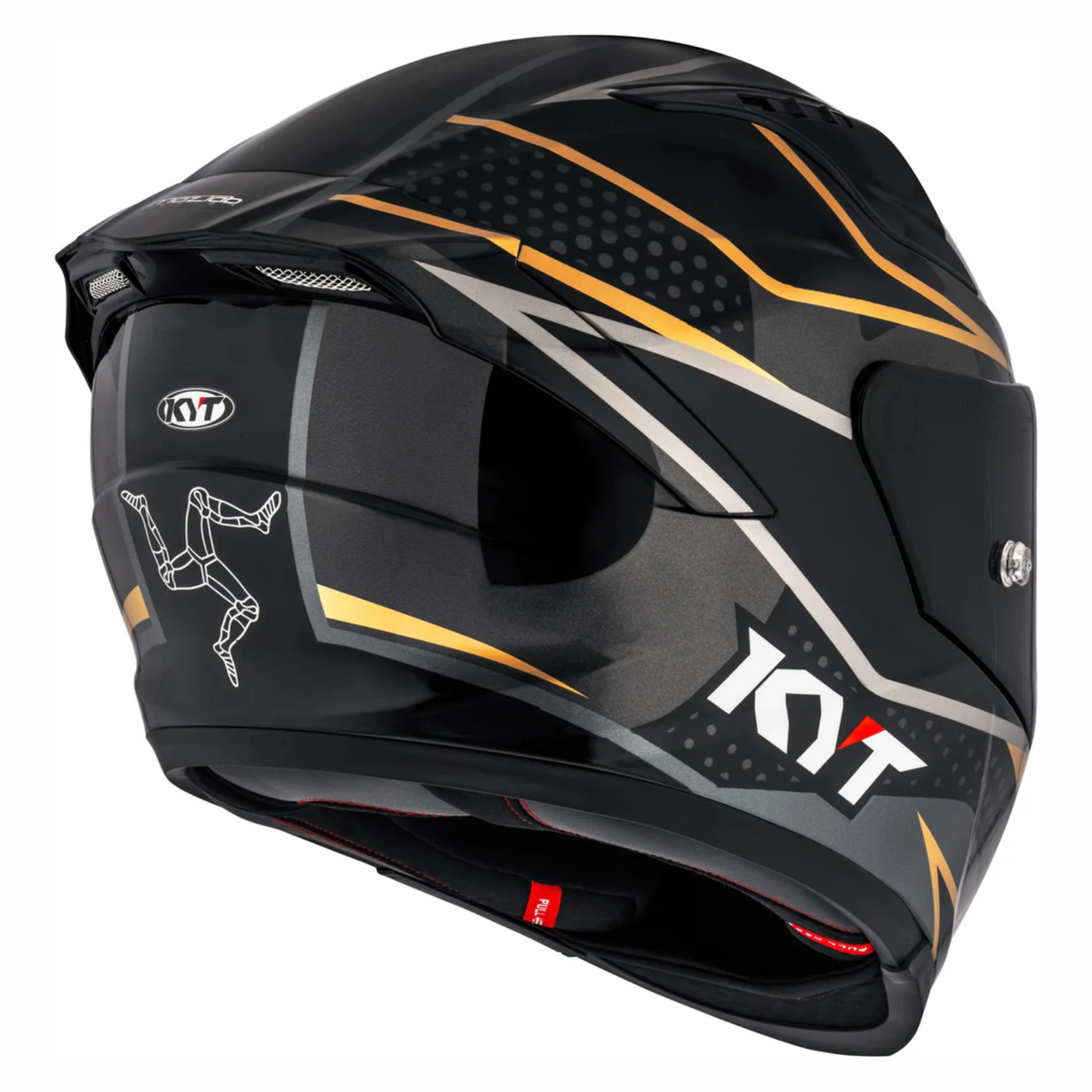 KYT Striker SV Davo Helmet - Gloss Black Gold