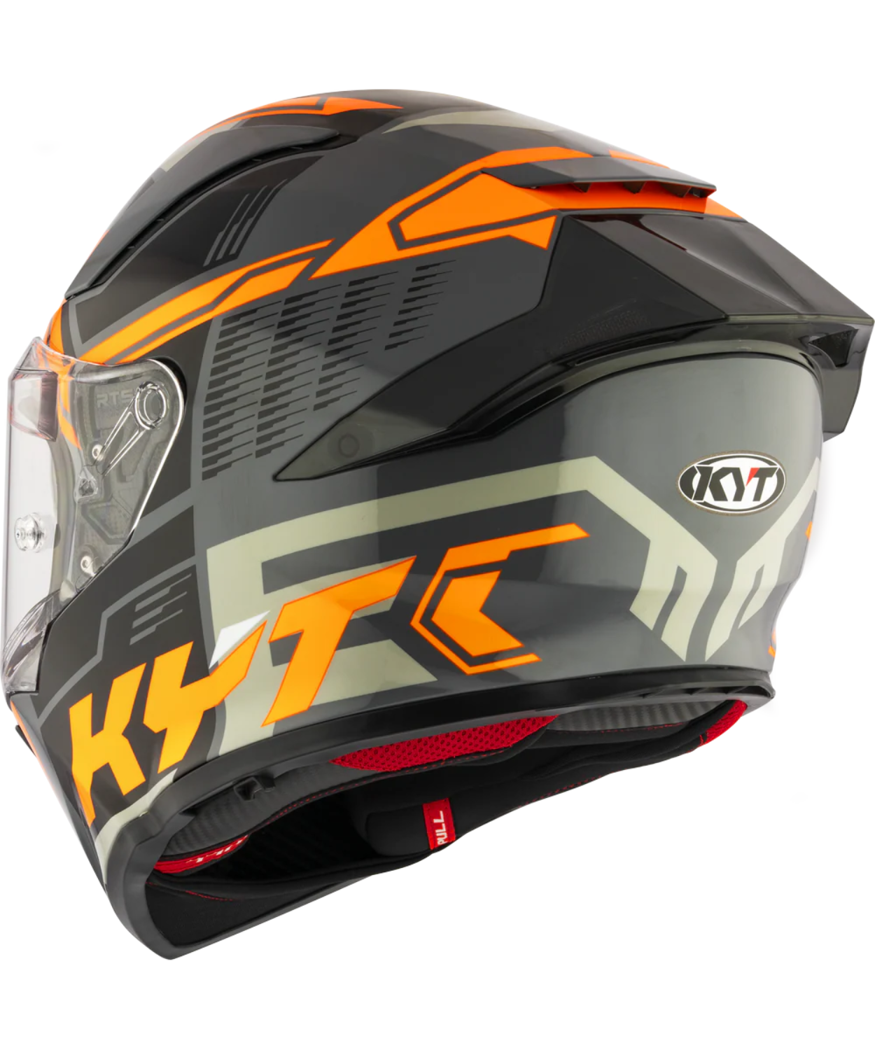 KYT R2R Pro Octane Full Face Helmet - Gloss Black Orange
