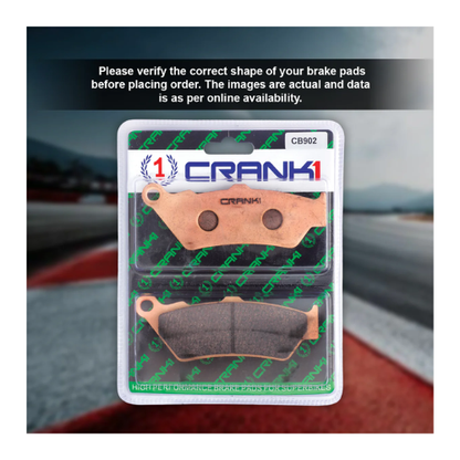 Crank1 Fully Sintered H2 Series Brake Pads for BMW R 1200 RT LC (2014-2018)