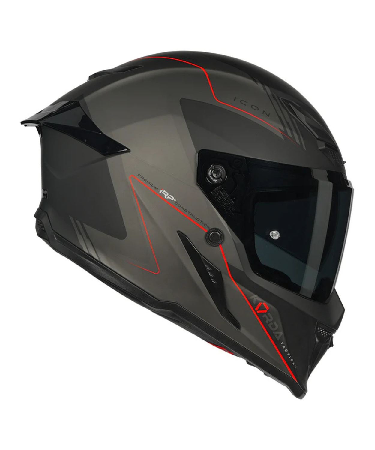 Korda Icon Nero Helmet - Matt Grey Red