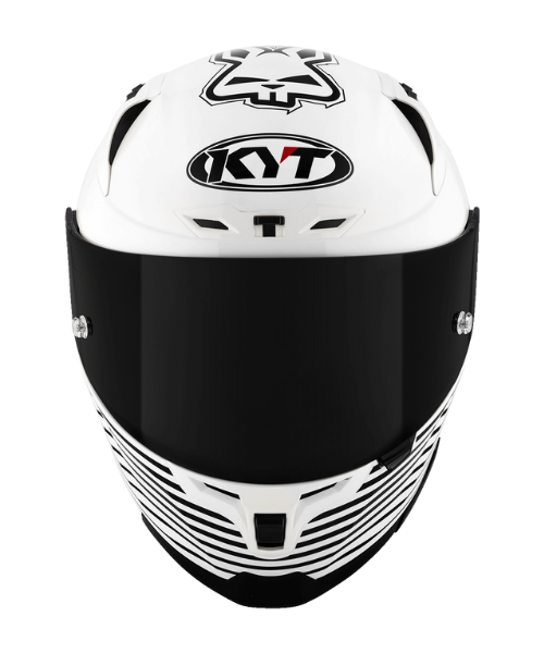 KYT Striker AF37 Livery Helmet - Gloss White Black