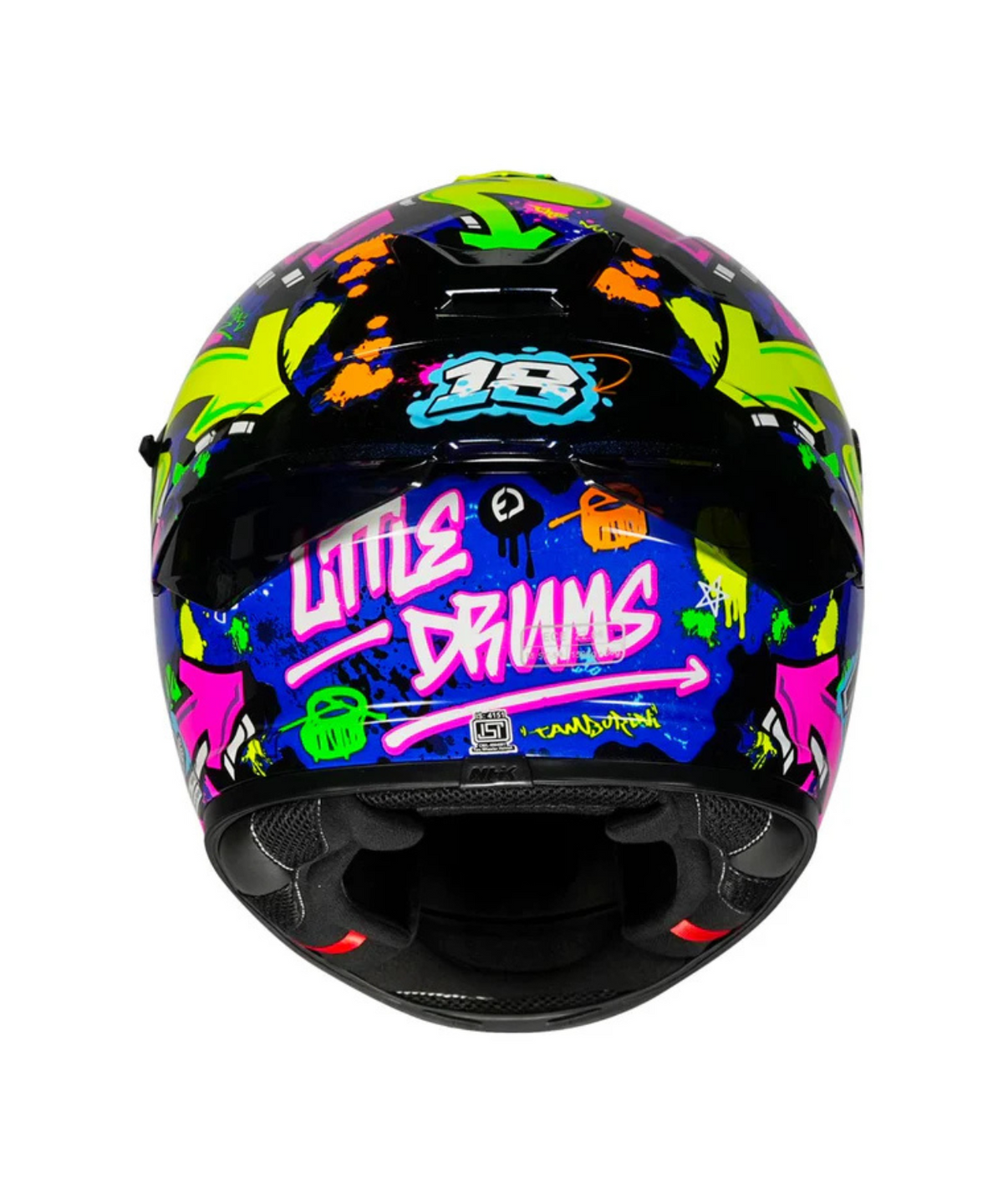 NHK K5R Tamburini Helmet - Black Pink Blue - NHK