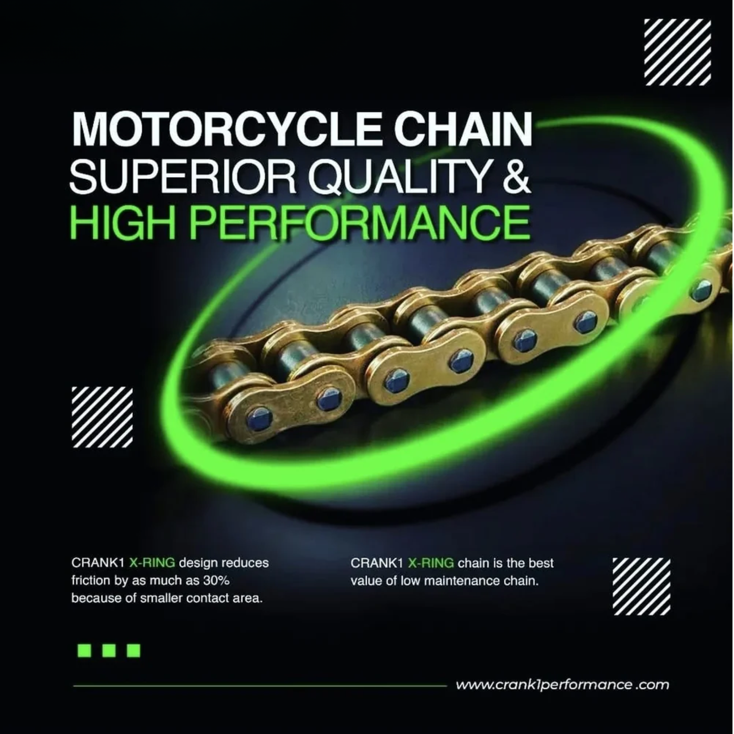 Crank1 Chain For Ducati Scrambler Classic 800 (2015-2018) 520 Pitch ZVM-X 106L - Gold