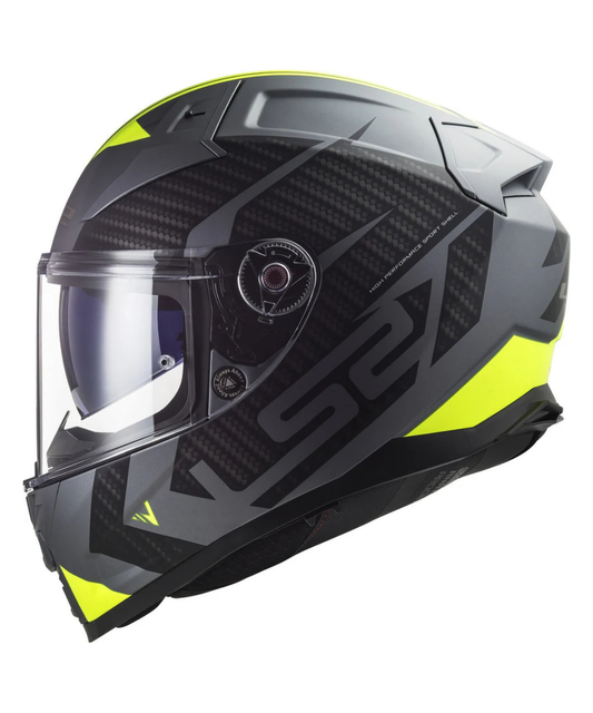 LS2 FF811 Vector II Splitter Matt Titan Hi-Viz Helmet - Yellow