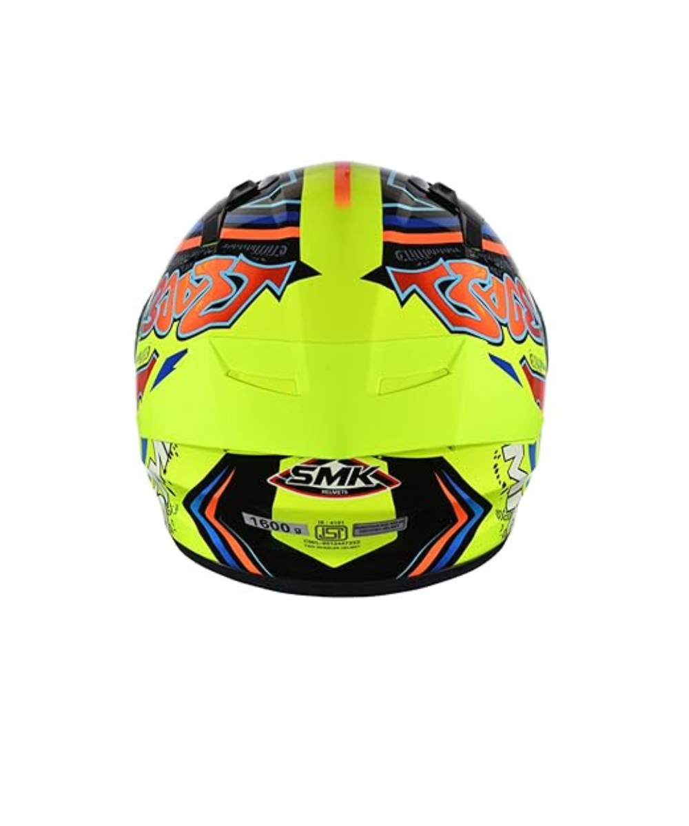 SMK Stellar Graffiti GL437 Yellow Black Helmet - SMK