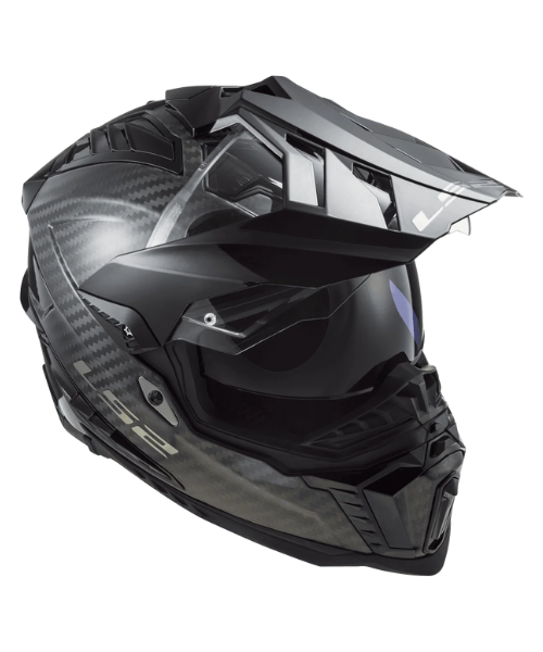 LS2 MX701 C Explorer Carbon Helmet - Solid Gloss Black