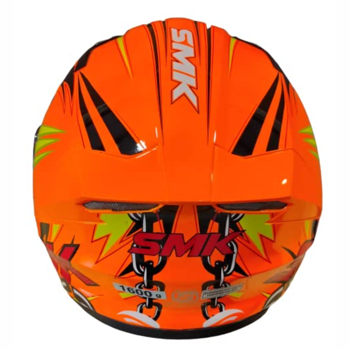SMK Stellar Monster GL743 Yellow Orange Helmet - SMK