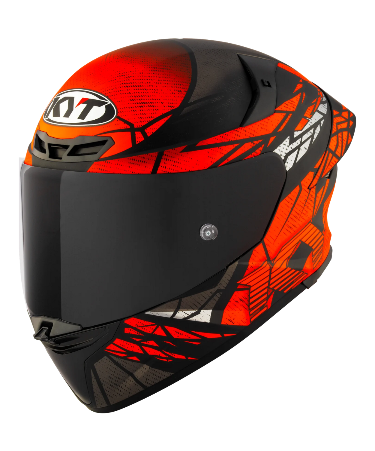 KYT TT-Revo Combustion Helmet - Gloss Black Orange