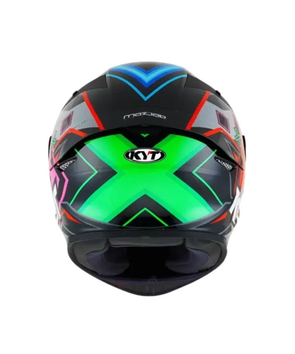 KYT TT-Course Ratthapark Play Replica Helmet - Grey Blue Pink