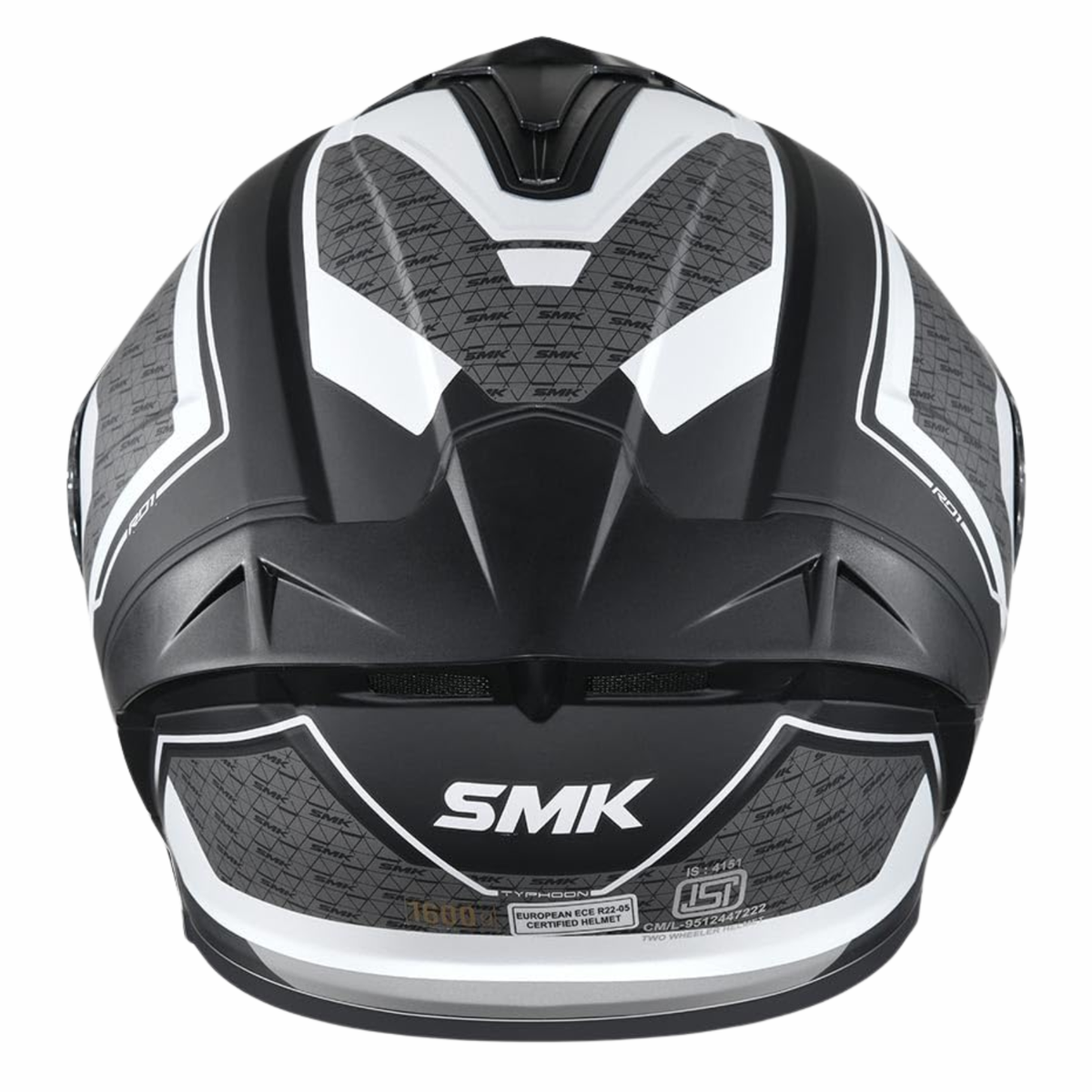 SMK Typhoon RD 1 MA216 Black White Helmet - SMK