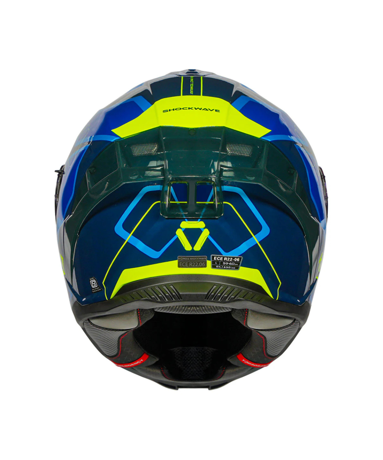 Korda Shockwave Flow Helmet - Gloss Blue Yellow