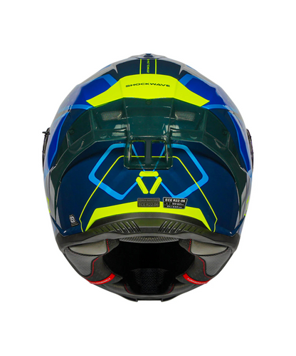 Korda Shockwave Flow Helmet - Gloss Blue Yellow