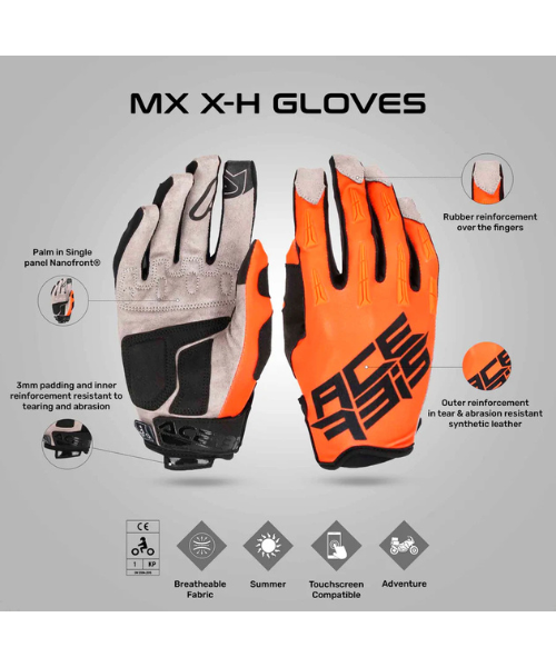 Acerbis MX X-H Riding Gloves - Orange