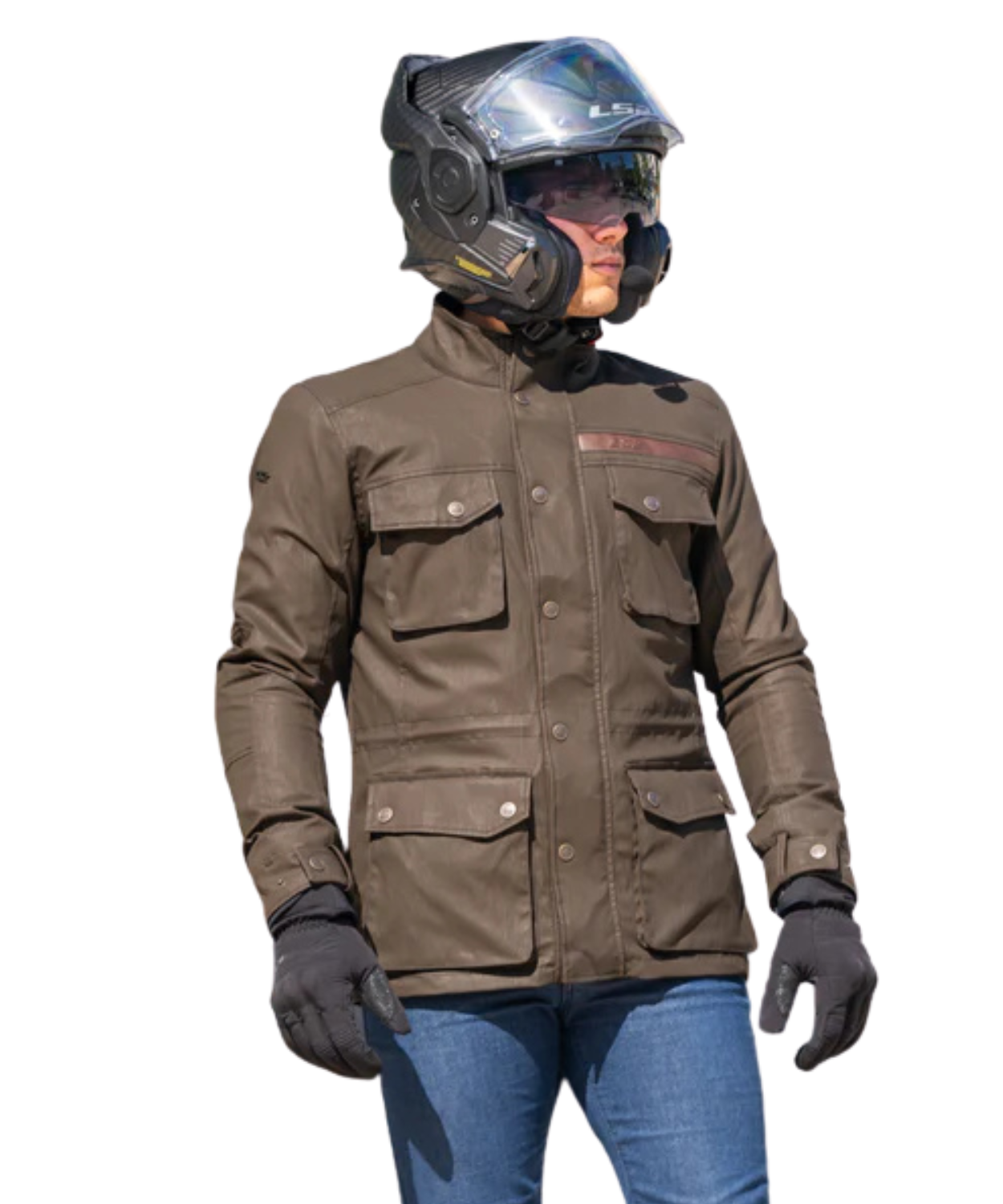 LS2 Liberty Man Riding Jacket - Brown