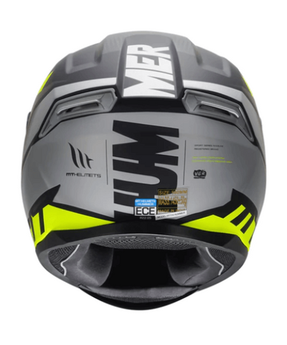 MT Hummer Brick Helmet - Matt Fluorescent Yellow