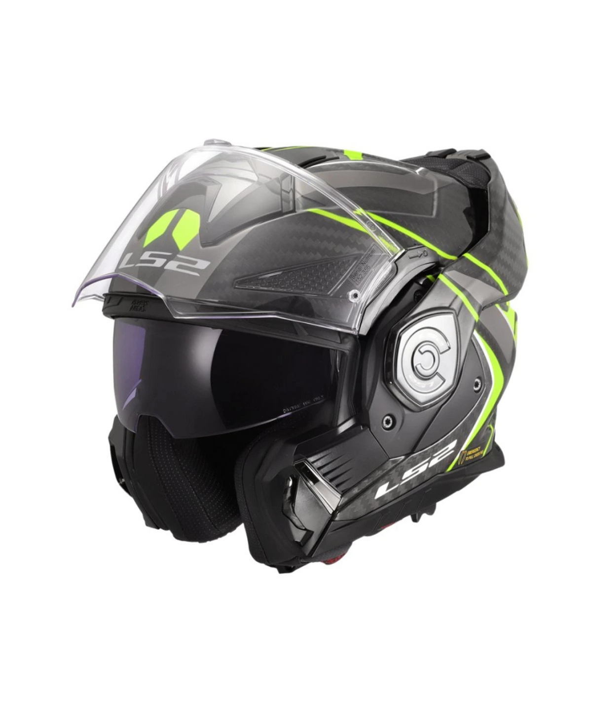 LS2 FF901 Advant X Carbon Fiber Future II Helmet (ECE 22.06) - Matt Hiviz Yellow - LS2