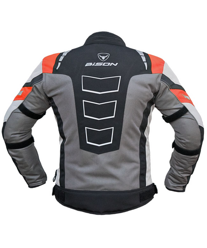 Bison ProGear Masculine V.2 Riding Jacket - Grey Red