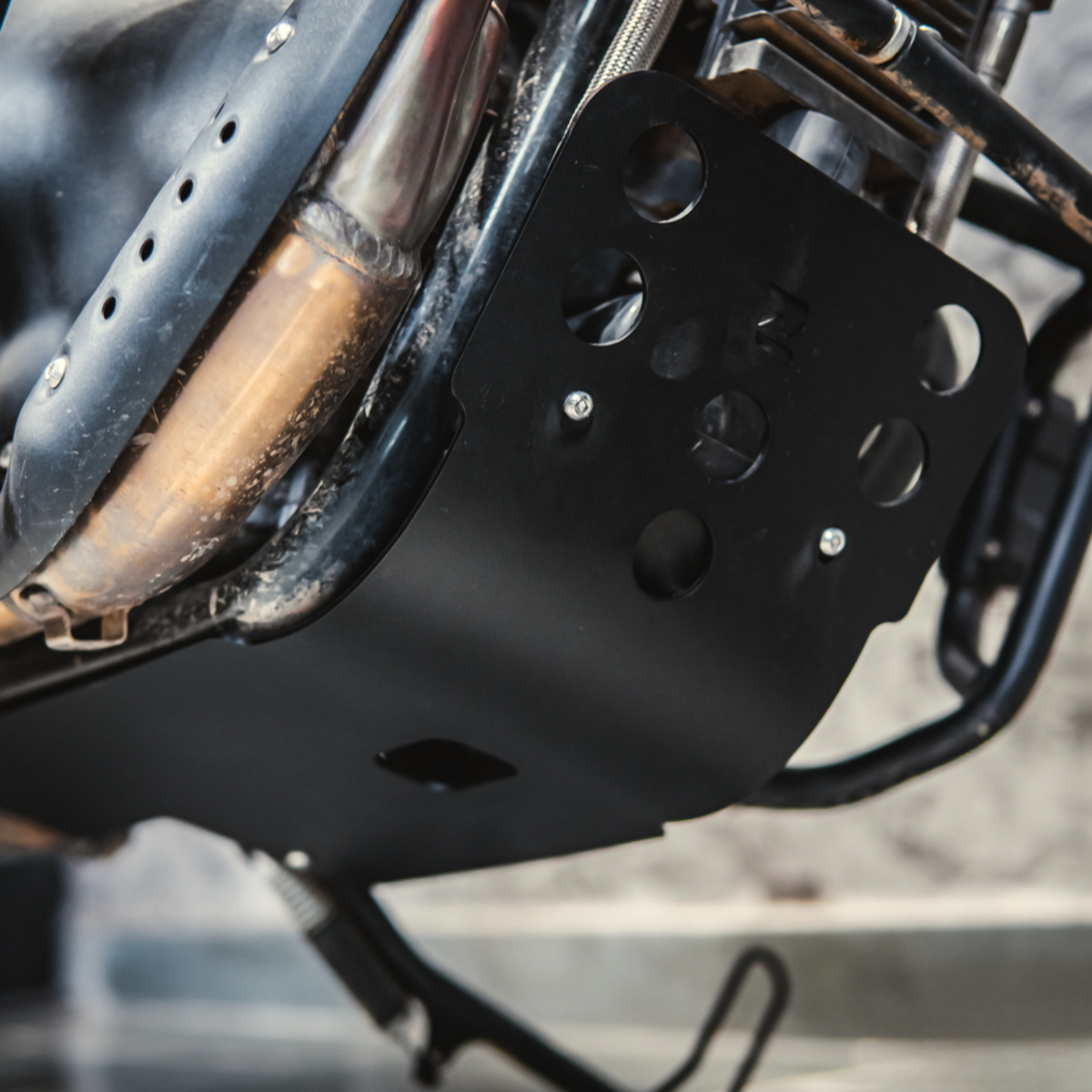 Zana Royal Enfield Bear 650 Aluminum Bash Plate - Black - ZI-8545 - Zana