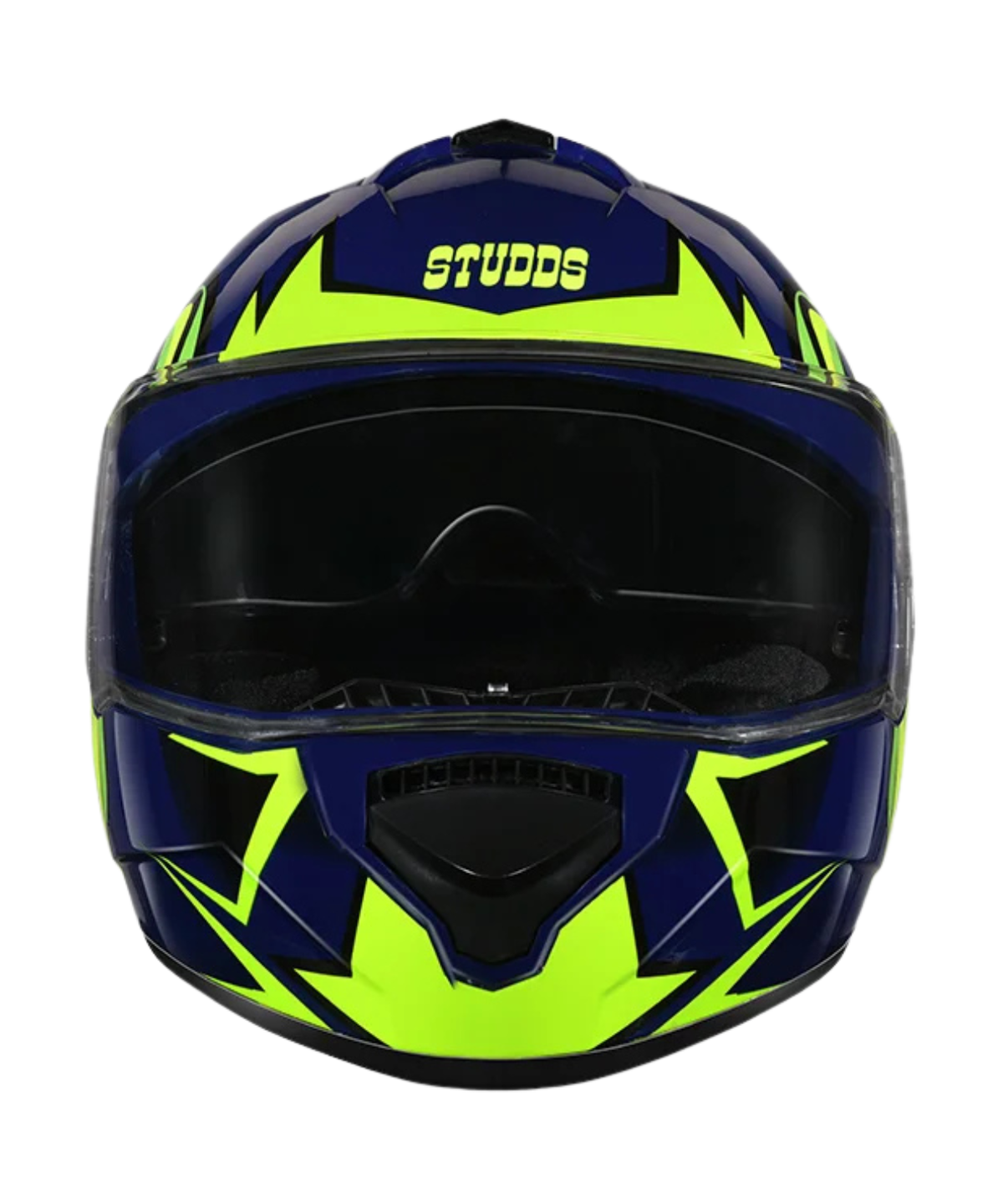 Studds Drifter D1 Decor Graphics Helmet - Gloss Blue Yellow N5 - Studds
