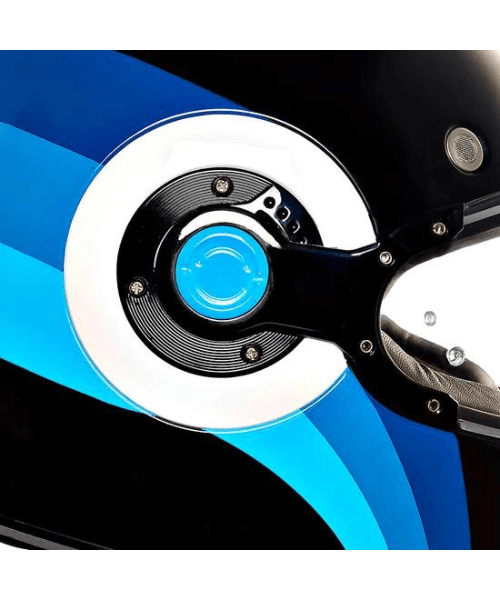 Royal Enfield FF NH44 Lite Gloss Blue Waves - Gloss Black & Blue