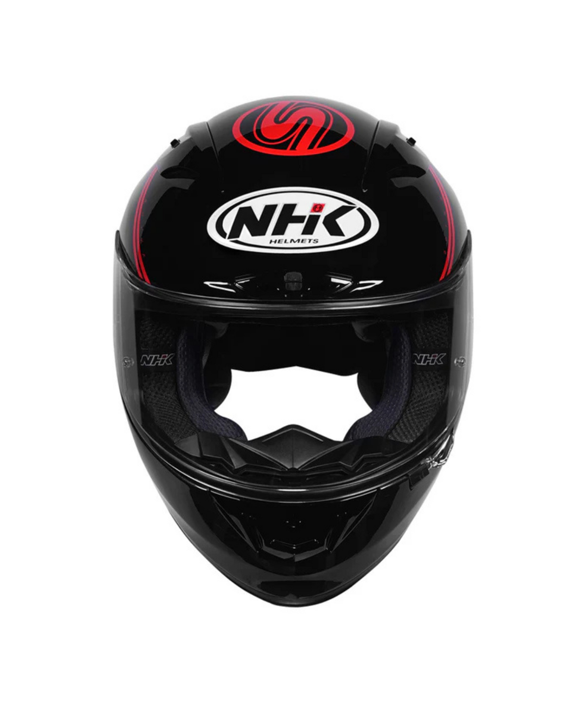 NHK GP R Tech Street Undisputed Helmet - Black Red - NHK