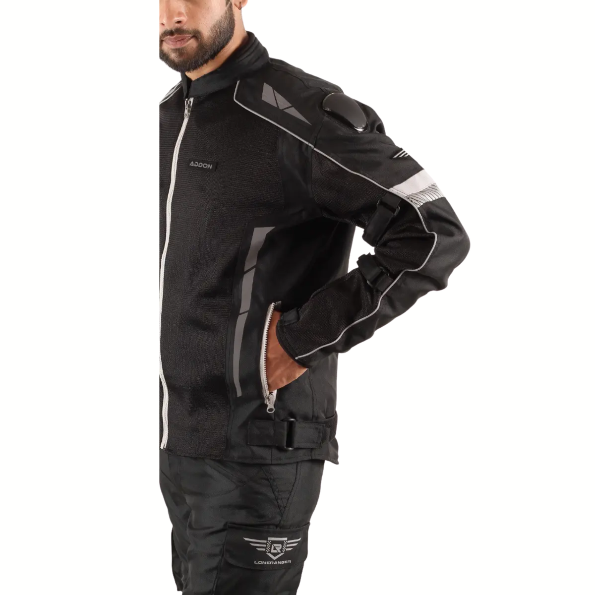 Lone Ranger Addon Pro Riding Jacket - Black Grey
