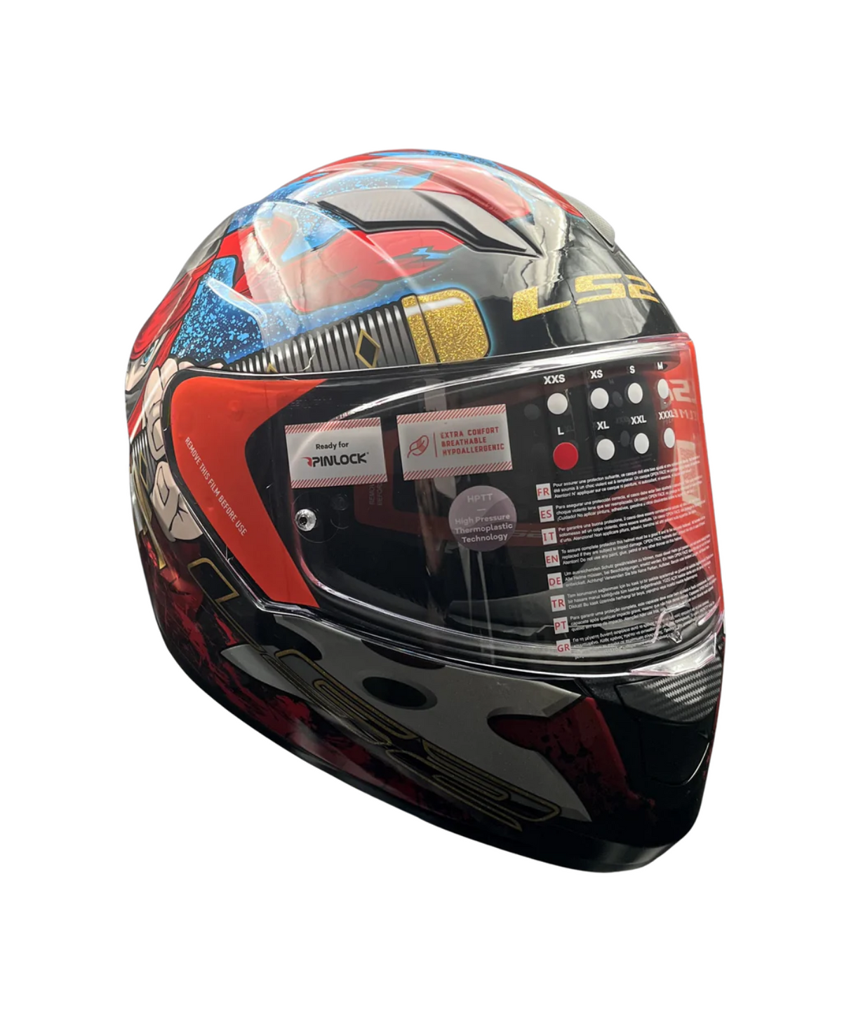 LS2 FF320 Stream Evo Ninja with D Ring Helmet - Red Blue - LS2