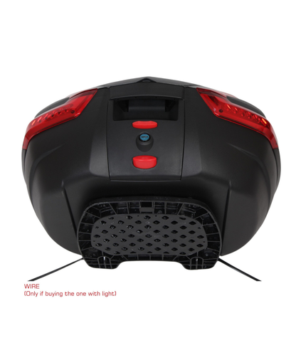 ASG SG 47 Liters Top Box - Black Red