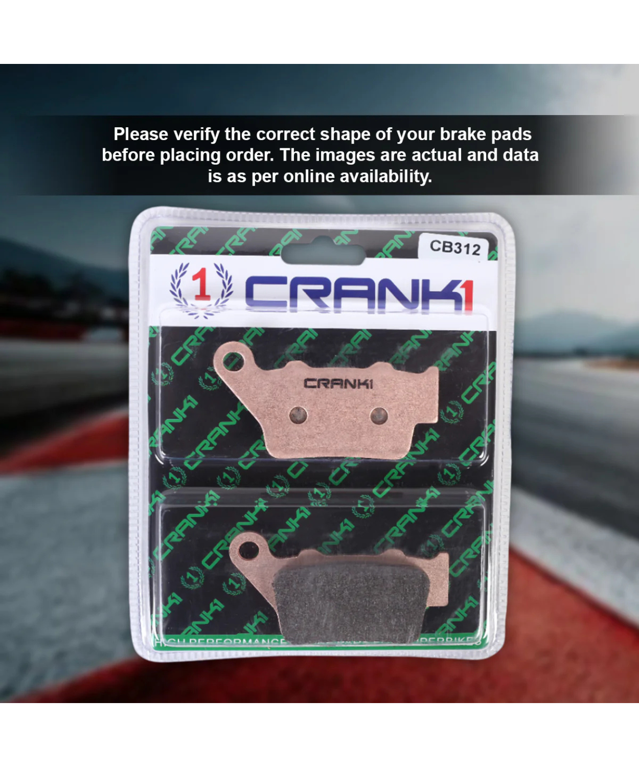Crank1 Royal Enfield Continental GT 650 (2018 Onwards) Sintered Brake Pads
