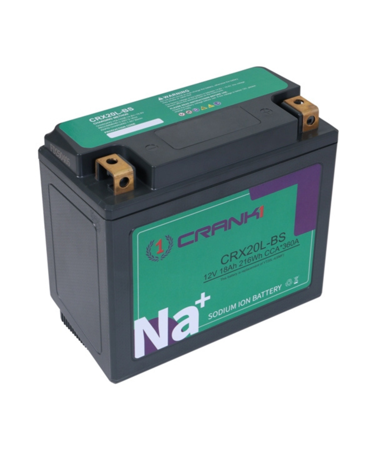 Crank1 Sodium ION Factory Activated Battery - CRX20L-BS