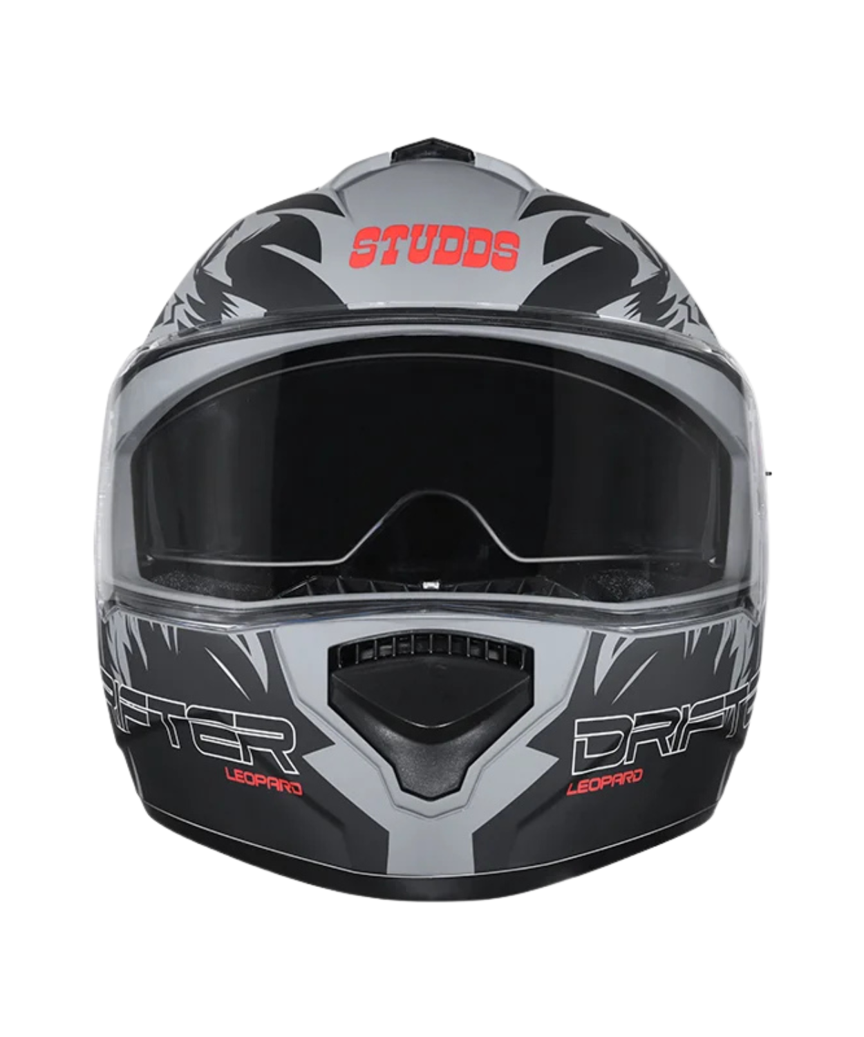 Studds Drifter D2 Leopard Decor Graphics Helmet - Matt Grey Black N9
