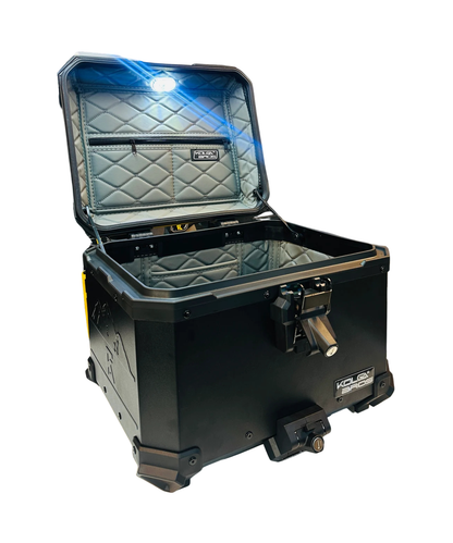 Kolga Bros Beast Moto Trunk Terra Lock Aluminium Alloy Top Box - Black - KBMT-03