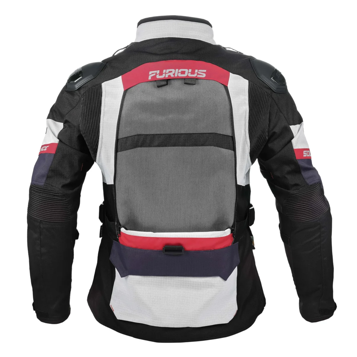 Solace Furious V4.0 Touring Jacket - Grey Black Red