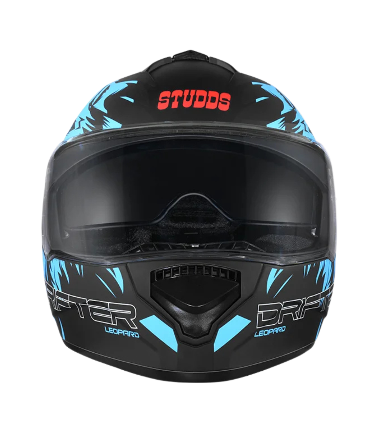 Studds Drifter D2 Leopard Decor Graphics Helmet - Matt Black Blue N1 - Studds
