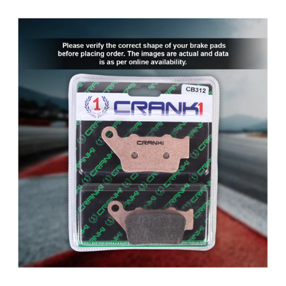 Crank1 Fully Sintered H2 Series Brake Pads for KTM Duke 200 (2012 Onwards)