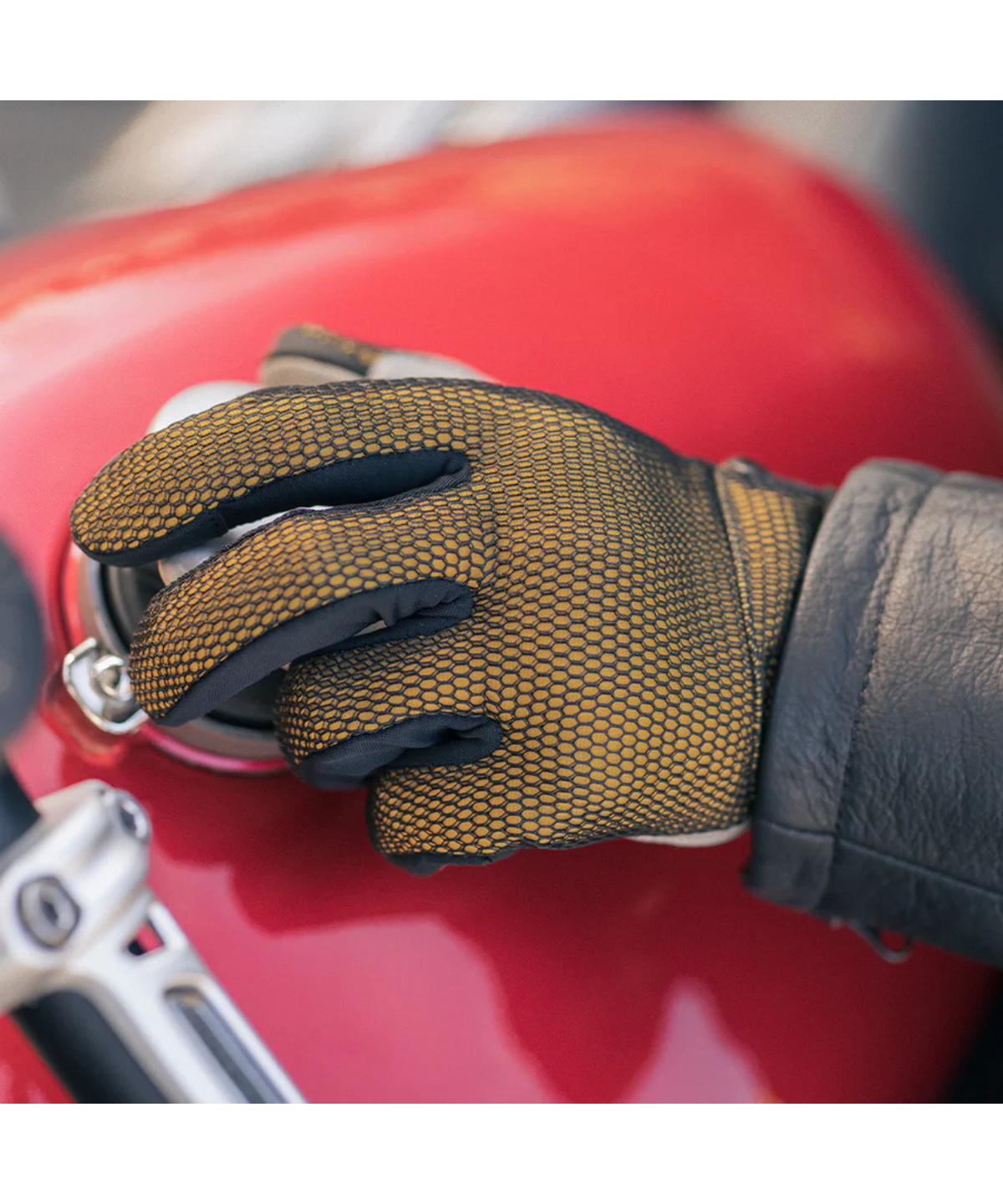 Tucano Urbano Eden Mesh Riding Gloves - Black Yellow - Tucano Urbano