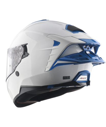 Axor Brutale Corsa Dual Spoiler Helmet - Gloss White Blue