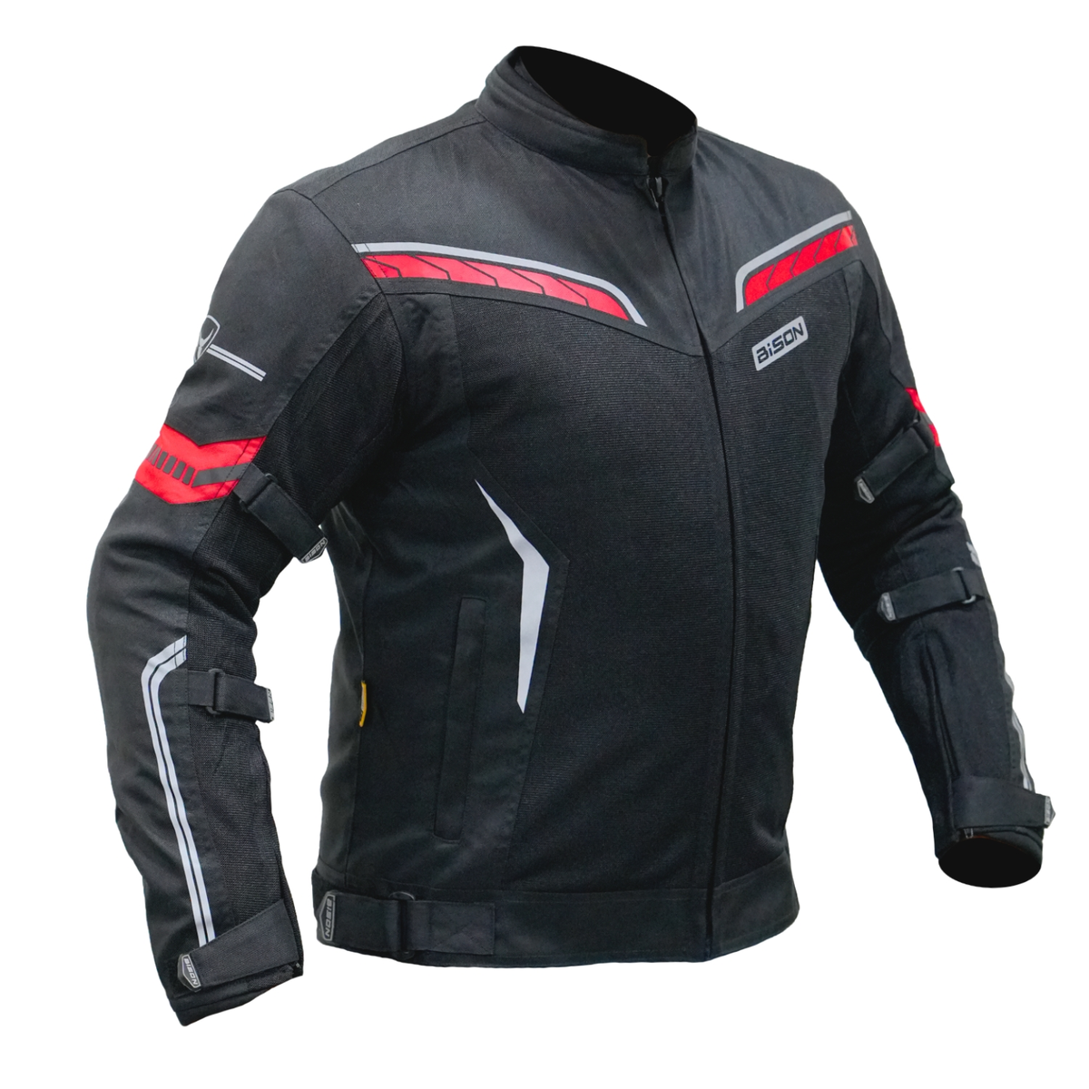 Bison ProGear Clavis Riding Jacket - Black Red