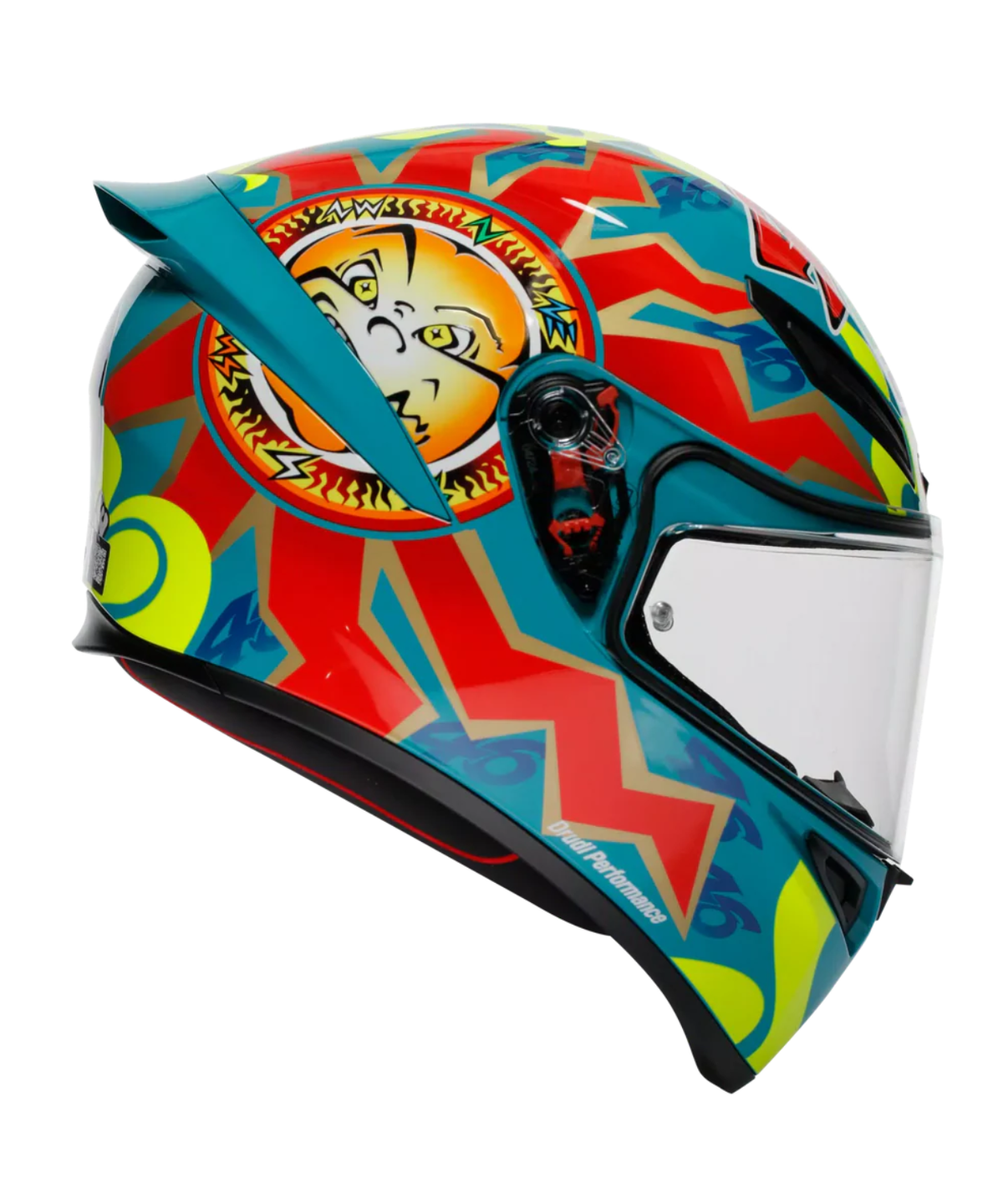AGV K1 S Rossi Mugello 1999 Helmet - Gloss Blue Green Red - AGV
