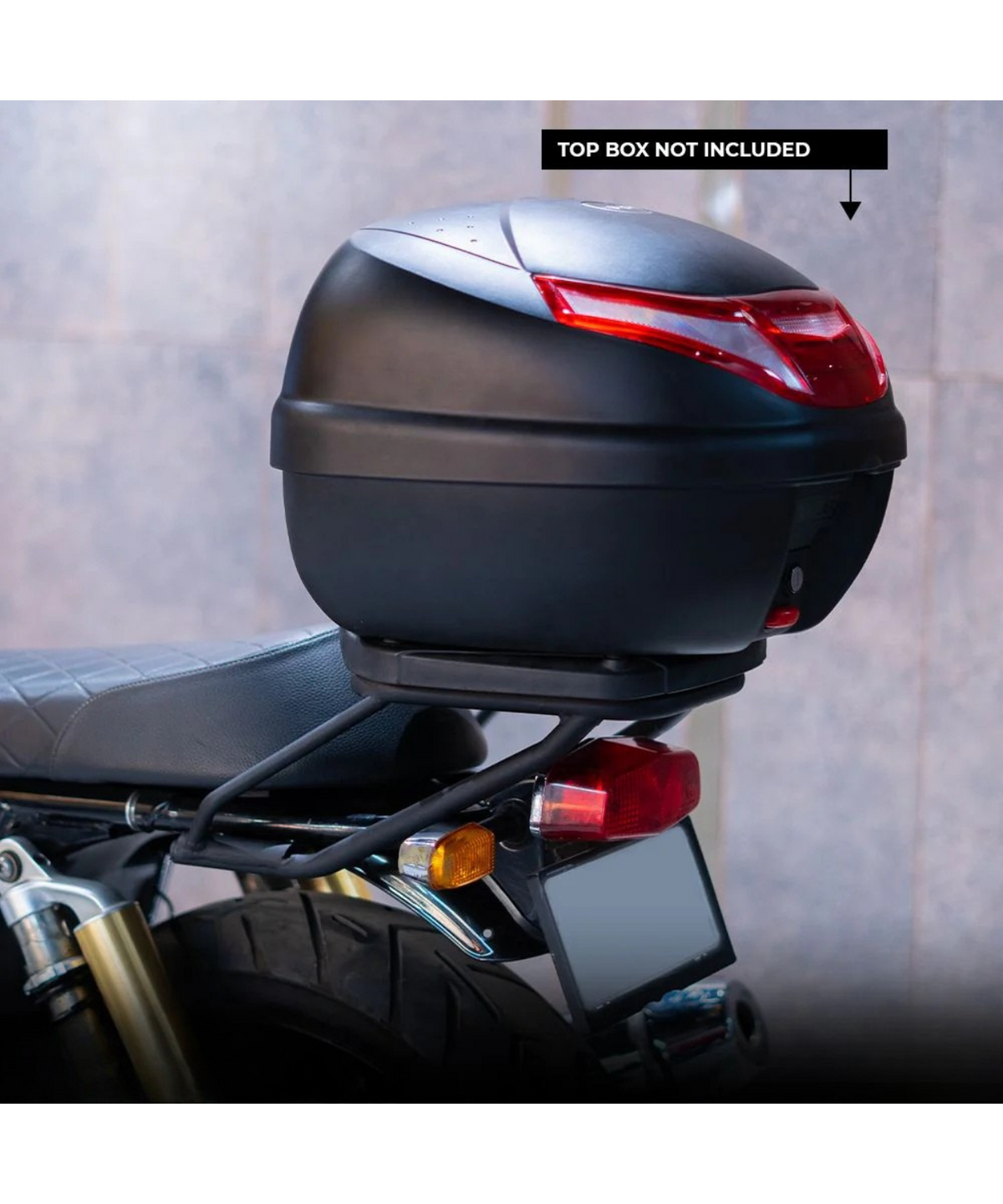 Zana Royal Enfield Interceptor 650 / Continental GT 650 Top Rack MS without Plate Compatible with Pillion Backrest