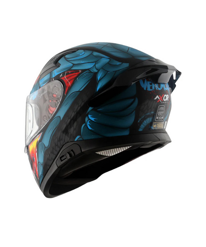 Axor Apex Venomous D/V Helmet - Dull Black Matt Blue