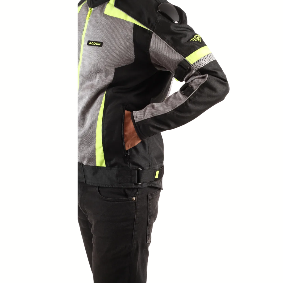 Lone Ranger Addon Pro Max Riding Jacket - Black Neon Green