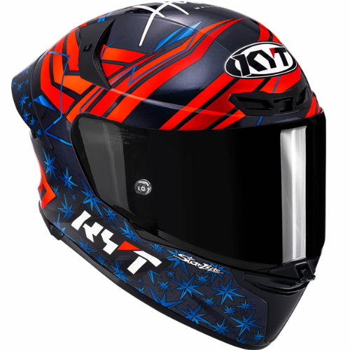 KYT TT-Revo Fernandez 2022 Replica Helmet - Gloss Blue Red