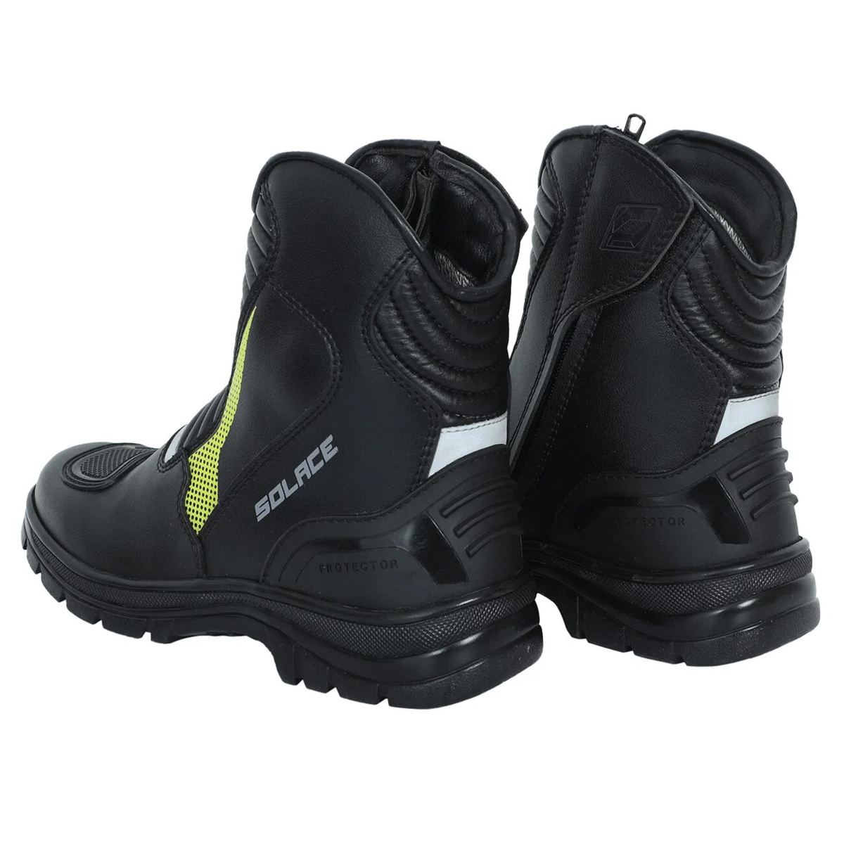 Solace Scout Motorcycle Boots - Black Neon - Solace