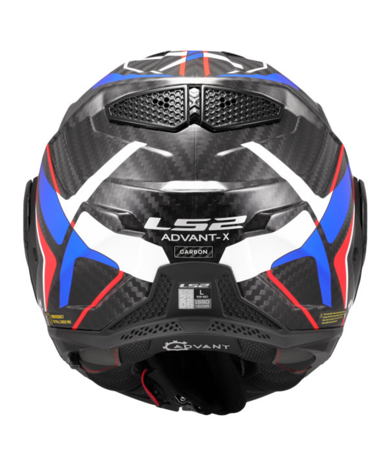 LS2 FF901 Advant X Carbon Fiber Future II Helmet (ECE 22.06) - Gloss Black Blue Red