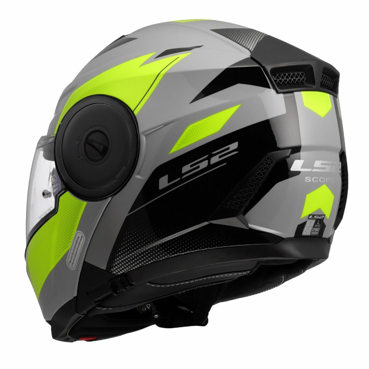 LS2 FF902 Scope ll Duria Helmet - Matt Grey Hi-Viz Yellow - LS2