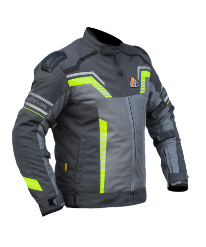 Bison ProGear Avatar V.2 Riding Jacket - Grey Hi-Viz Green