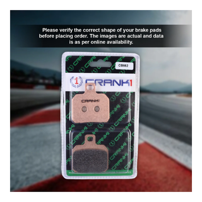 Crank1 Fully Sintered H2 Series Brake Pads for Ducati Monster 1200